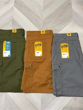 Carhartt Men’s Cargo Shorts in Olive, Brown, and Gray